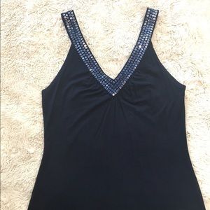 MICHAEL Michael Kors V neck tank with sequins M